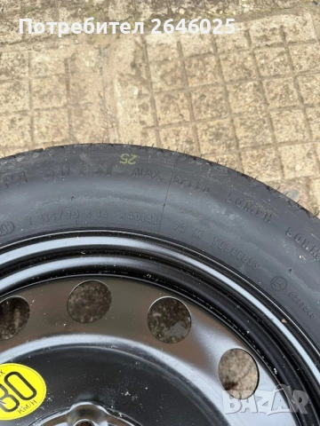 Резервна гума с крик за бмв е 90/91, снимка 4 - Гуми и джанти - 53413338