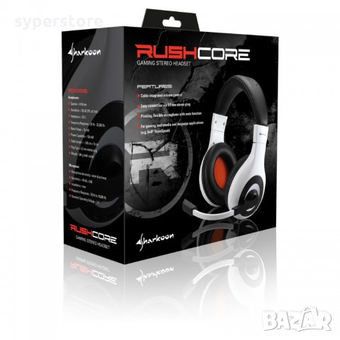 Слушалки с микрофон Sharkoon Rush Core SH0018 Геймърски слушалки Gaming Headset , снимка 7 - Слушалки за компютър - 13145074