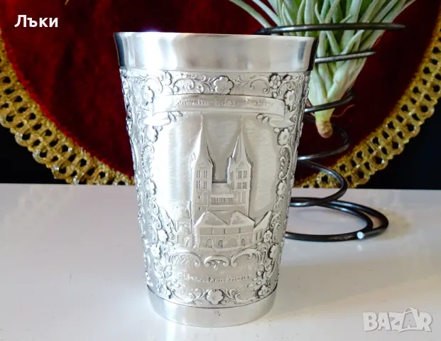 Чаша от калай Schwalm,Хесен. , снимка 4 - Антикварни и старинни предмети - 48544099