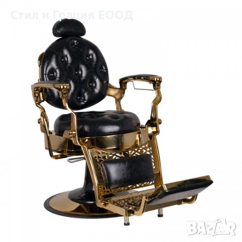 Бръснарски стол Tito Gold, снимка 2 - Фризьорски столове - 39905163