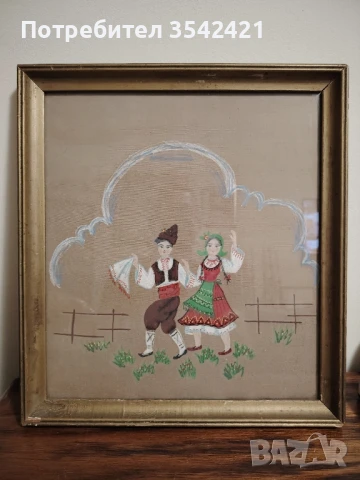 Стара картина, акварел. , снимка 2 - Антикварни и старинни предмети - 51107274