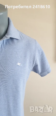 ETRO Milano Pique Cotton Italy  Mens Size S и  M  ОРИГИНАЛ! Мъжки Тениски - 2 Броя!, снимка 10 - Тениски - 50713059