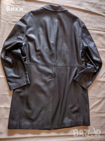 Мъжко елегантно кожено палто / дълго сако Kenzo Homme, снимка 16 - Якета - 34870823