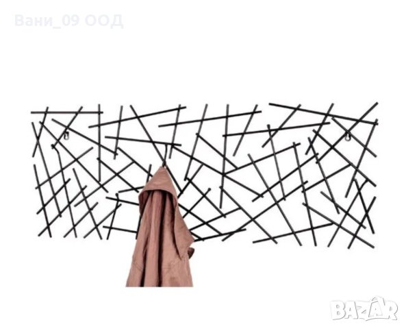 Голяма метална закачалка с интересен дизайн, снимка 3 - Закачалки - 35891642