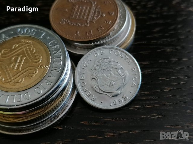 Монета - Коста Рика - 10 сентимос | 1953г., снимка 2 - Нумизматика и бонистика - 32726317