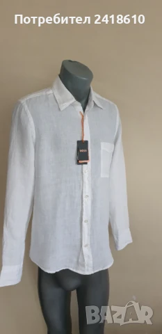 Hugo Boss Relegant_6  Len  Regular Fit  Mens Size S  ОРИГИНАЛ! Мъжка Ленена Риза., снимка 2 - Ризи - 51369553
