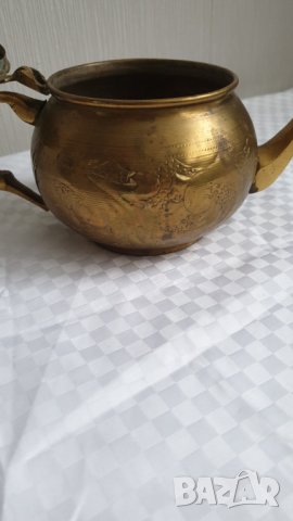 Малък бронзов чайник, снимка 8 - Антикварни и старинни предмети - 43203492