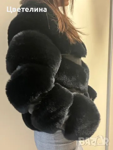 Еко палто с косъм , снимка 3 - Палта, манта - 48142375