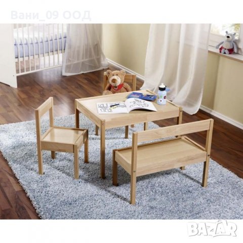Детски Макси сет маса, пейка и 2 стола, снимка 2 - Мебели за детската стая - 39425250