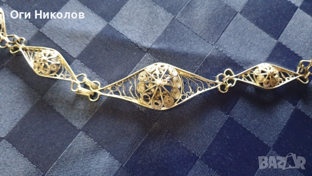 Ефектно филигранно коланче, снимка 2 - Антикварни и старинни предмети - 52219244