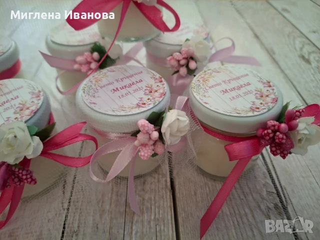 подаръчета за гости / бурканчета със свещ , снимка 5 - Други - 50471612