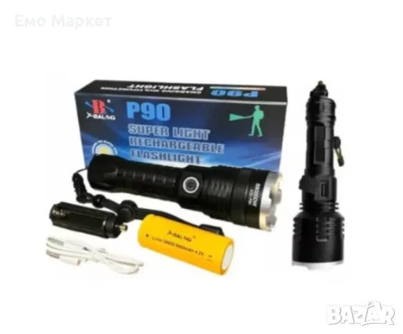 ULTRA LED фенер P90, алуминий, регулируем фокус, 5 режима на светене, водоустойчивост, 8800mAh, снимка 5 - Къмпинг осветление - 49263478