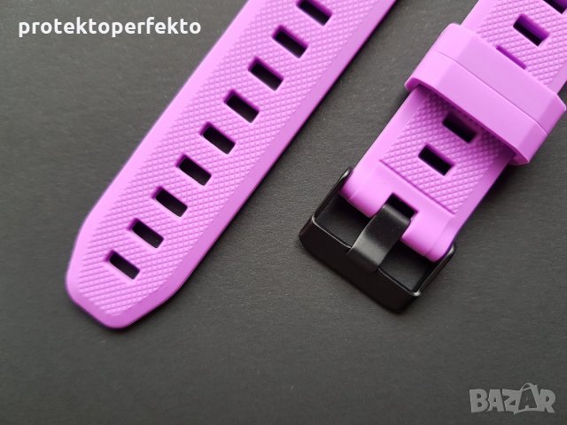Силиконова каишка за GARMIN Fenix 6 – лилав цвят, снимка 12 - Каишки за часовници - 32272772