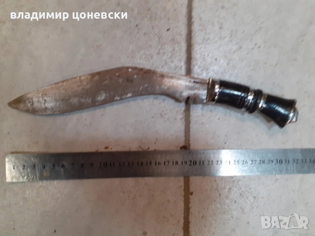 Старо непалско кукри,нож,кама,кинжал,кортик, снимка 3 - Антикварни и старинни предмети - 52327695