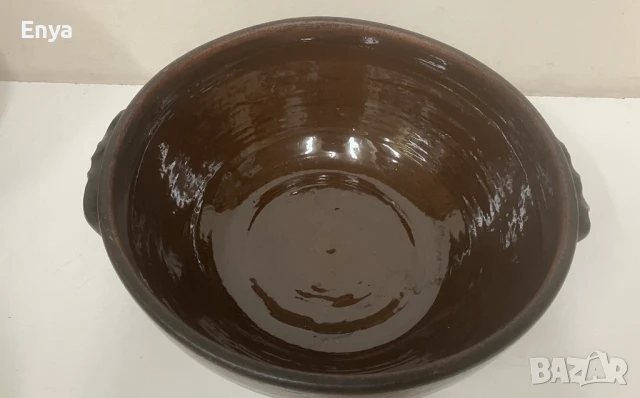 Глинен съд за готвене с дръжки и без капак, снимка 2 - Съдове за готвене - 50683606