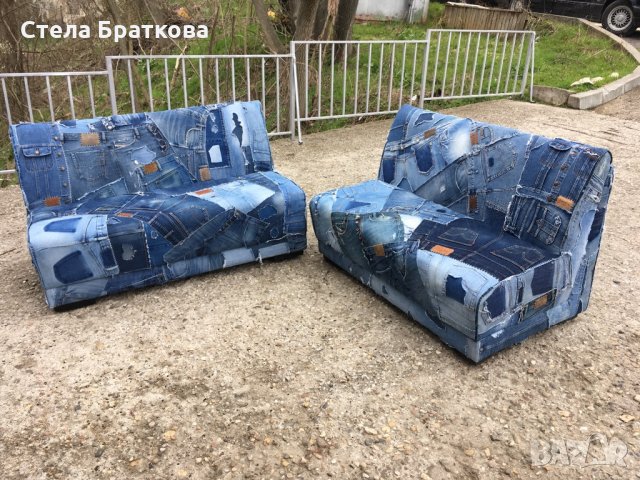 Дънкови сепарета / Дивани , снимка 7 - Дивани и мека мебел - 32319024