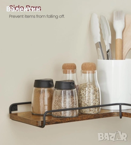 Комплект от 2 плаващи рафта VASAGLE, снимка 4 - Етажерки - 53186021