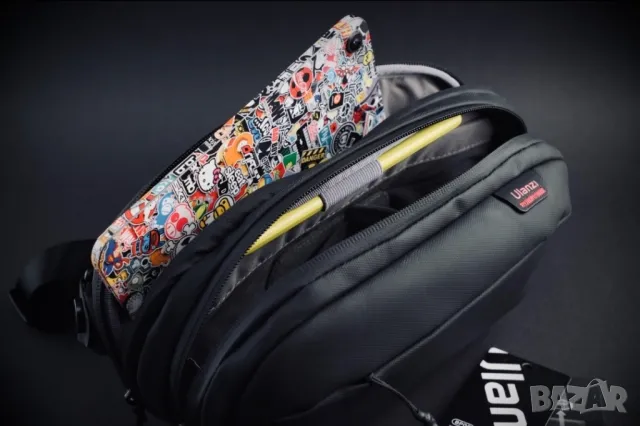 Ulanzi BP08 Traker водоустойчива чанта, фотографско оборудване, тип слинг, черна, 440гр, снимка 11 - Чанти, стативи, аксесоари - 50300376