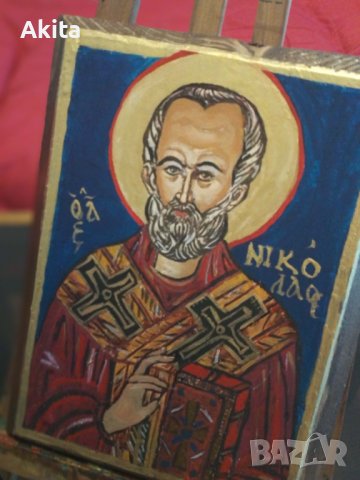 Икона на свети Никола, снимка 3 - Икони - 36731775