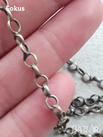 Стар възрожденски накит гердан колие сачан червено стъкло, снимка 5 - Антикварни и старинни предмети - 51055553