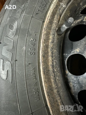 Зимни гуми Toyo S943 165/70R14 ДОТ 1919 със стоманени джанти, снимка 5 - Гуми и джанти - 50498526