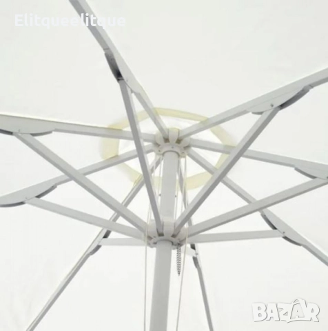 Усилен Плажен чадър – 250 см, бял, без стойка NS6352 "ултра високо качество", снимка 3 - Други стоки за дома - 52184833