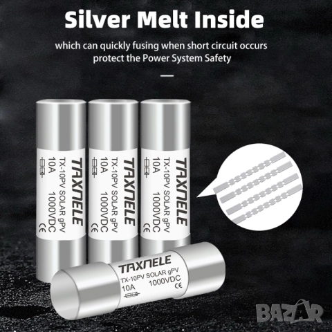Taxnele държач на DC предпазител за защита от късо съединение за соларни системи, снимка 3 - Друга електроника - 52698010