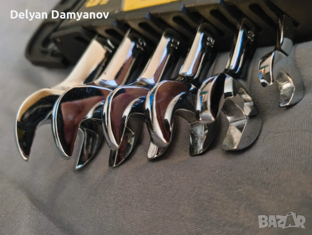 Kомплект звездогаечени ключове с тресчотка Top Master - CR-V, 6 броя, 8-17 mm, снимка 3 - Ключове - 53175916