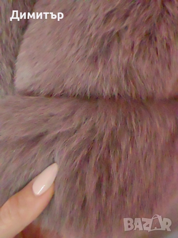 Елек с естествен косъм, снимка 2 - Якета - 52071179