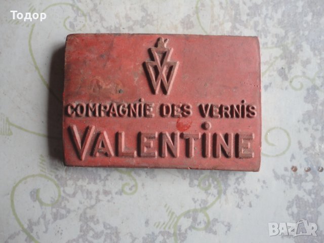 Старинна емблема табела Valentine, снимка 5 - Антикварни и старинни предмети - 43000286