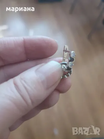 сребърни пръстени и обеци с камъни-комплект, снимка 5 - Пръстени - 49860382