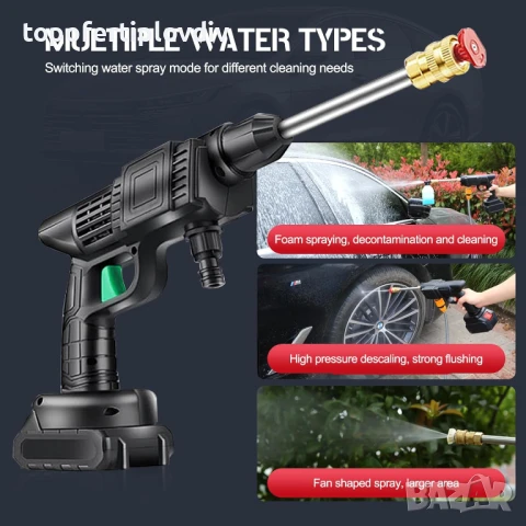 Акумулаторна водоструйка Cordless Pressure Washer Kit,Гаранция, снимка 4 - Градинска техника - 51226903