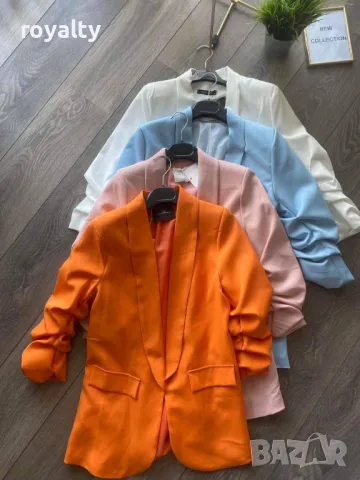 Оранжево пролетно сако, снимка 3 - Палта, манта - 49549239