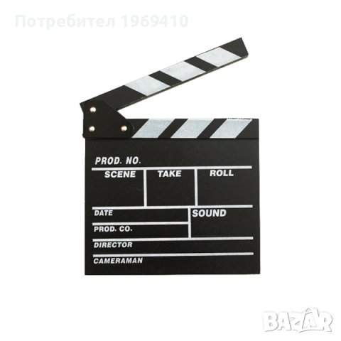 Филмова режисьорската клапа, черна, малка, снимка 1 - Друго - 37689228
