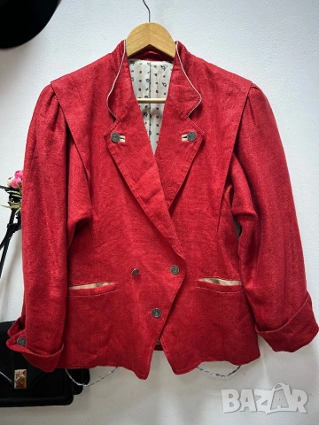 Ленено винтидж сако, снимка 2 - Сака - 53504237