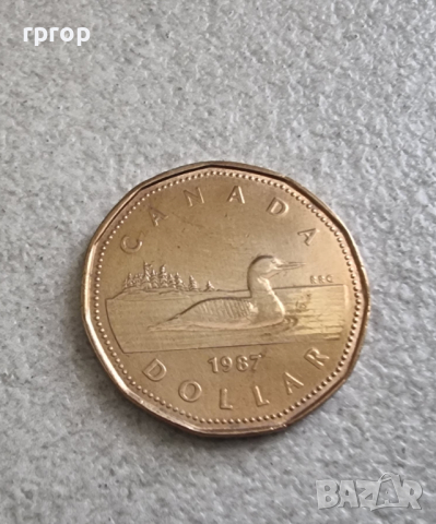 Монета. Канада . 1 долар . 1987 г., снимка 2 - Нумизматика и бонистика - 44857126