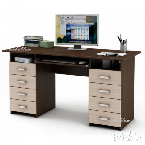 Бюро 143см. със 8 чекмеджета и клавиатура(код-1170), снимка 2 - Бюра - 28543724