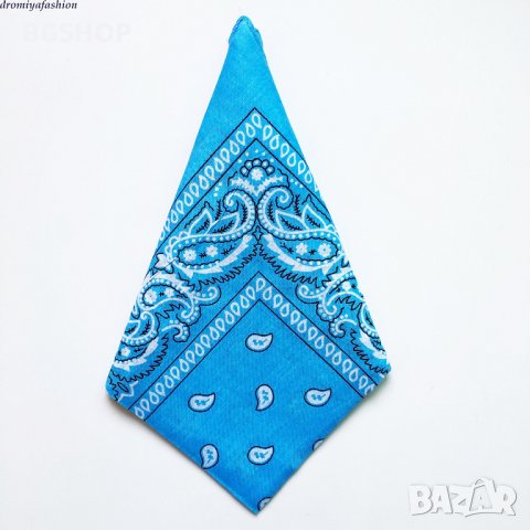 Бандана - Хип Хоп шал - Светло син , снимка 5 - Шалове - 28420383