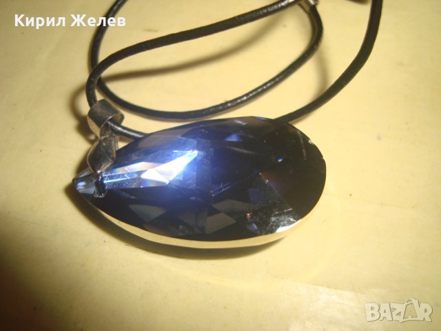 ГОЛЯМ ФАСЕТИРАН ЦВЕТЕН КРИСТАЛЕН АРТ МЕДАЛЬОН КОЛИЕ ФИНО НЕЖНО БИЖУ 4048, снимка 11 - Колиета, медальони, синджири - 35527186