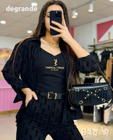 ВИДЕО НА МОДЕЛА Уникален дамски комплект от 4 части YSL