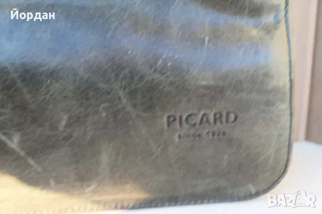Кожена чанта ''Picard'' маслено зелено, снимка 2 - Други ценни предмети - 48103028