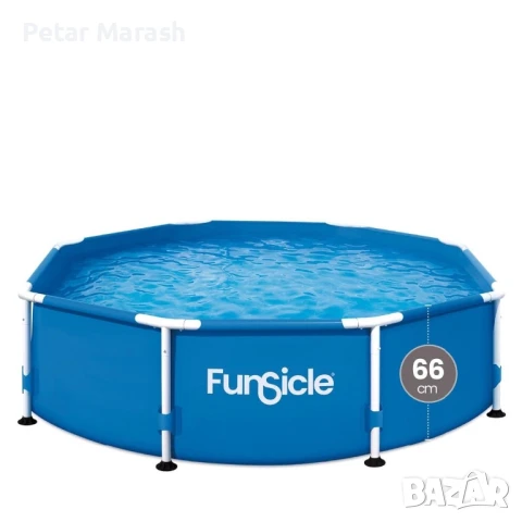 Сглобяем басейн 2.44м с PVC покритие и стоманена рамка, снимка 2 - Басейни и аксесоари - 50960786