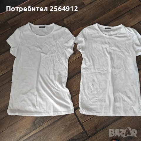 продавам две бели еднакви тениски, снимка 1