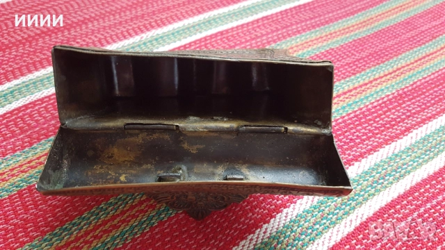 Фишекчийница Фишеклък барутница паласка със сцена , снимка 6 - Антикварни и старинни предмети - 52060973