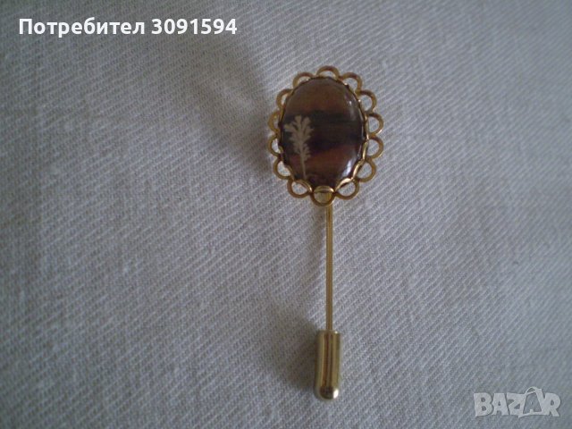 Игла брошка със миниатюра , снимка 3 - Антикварни и старинни предмети - 37792554