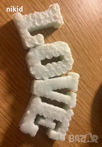 LOVE L O V E букви буква от рози надпис текст силиконов молд форма фондан гипс шоколад смола свещ , снимка 6 - Форми - 49092762