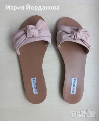 Steve Madden - Розови чехли от набук, размер 39, снимка 8 - Чехли - 51291609