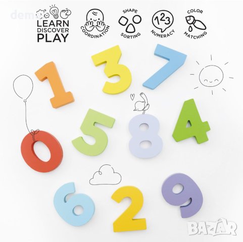 Le Toy Van Пъзел за броене за малки деца, снимка 6 - Образователни игри - 43114912