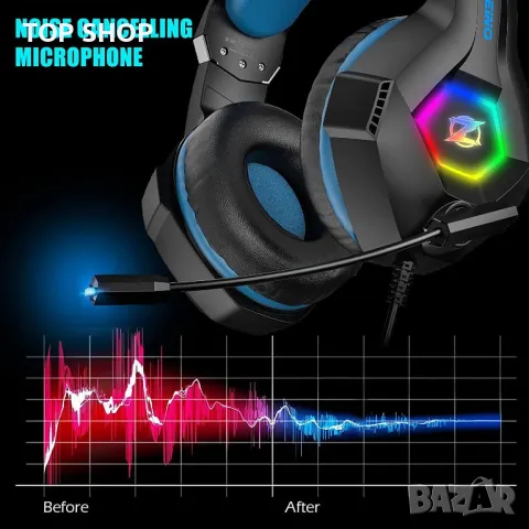 Геймърски слушалки Ozeino GM 6 за PS4 PS5 PC Xbox One, снимка 4 - Аксесоари - 48494711