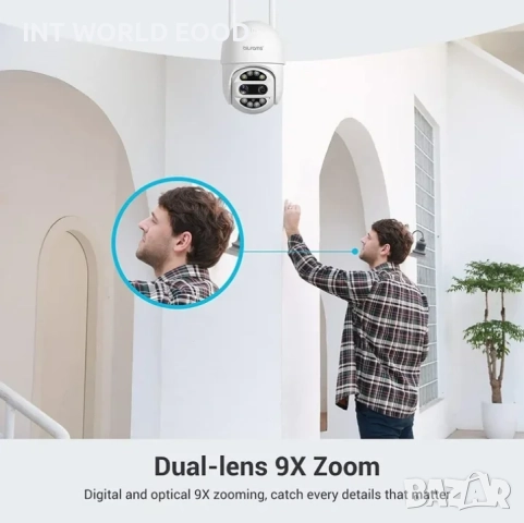 Blurams S21C 3MP WiFi Камера PTZ с двоен обектив 360° завъртане Blurams APP, снимка 6 - IP камери - 52063118